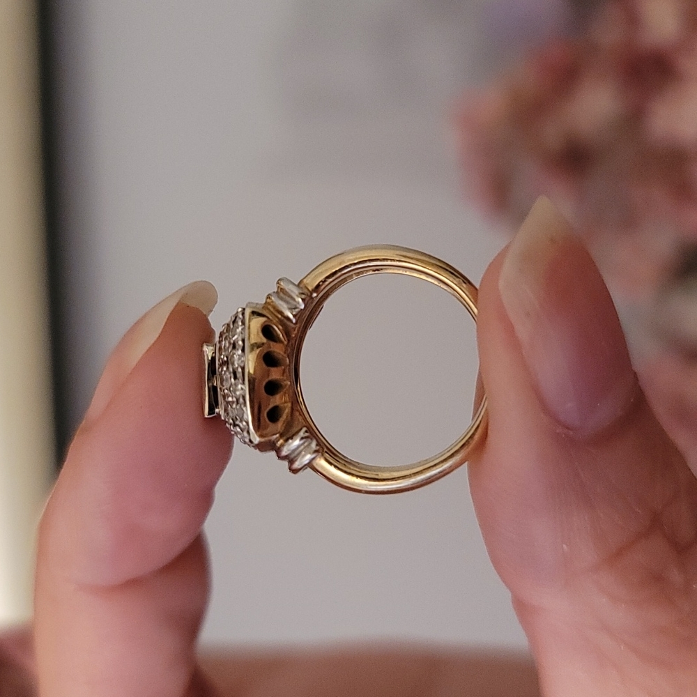14k gold diamond princess cut ring - Picture 10 of 13